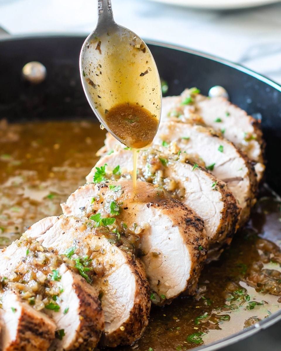 Roasted Pork Tenderloin with Garlic Sauce Recipe - Recipe Image