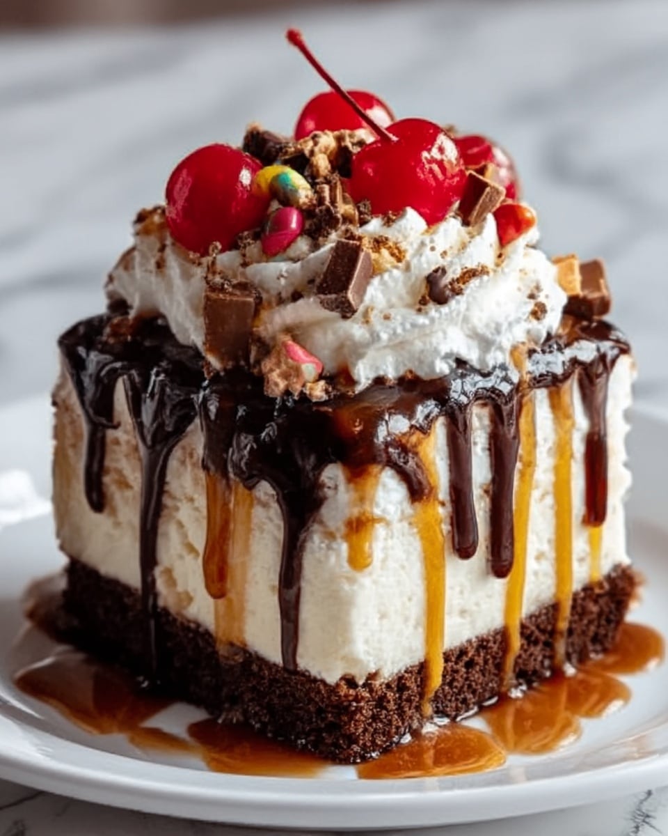 Hot Fudge Sundae Brownie Cheesecake Recipe