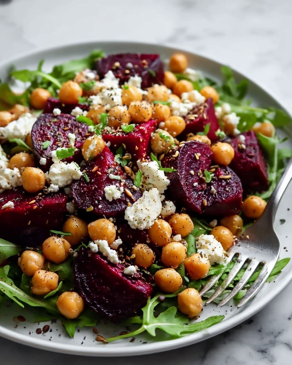 Roasted Beet and Chickpea Salad with Feta and Fresh Herbs Recipe