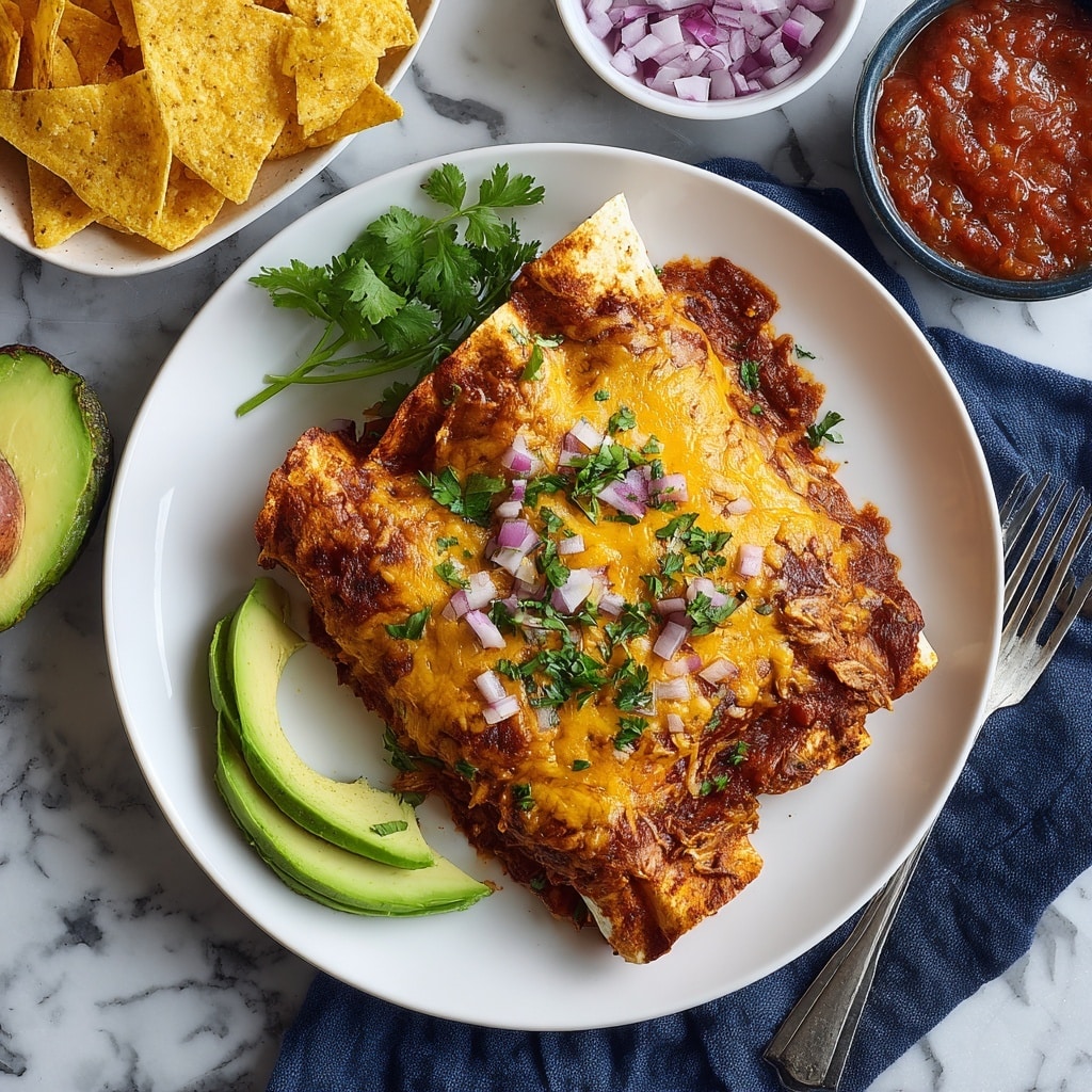 Easy Chicken Enchiladas with Red Sauce Recipe - Recipe Image