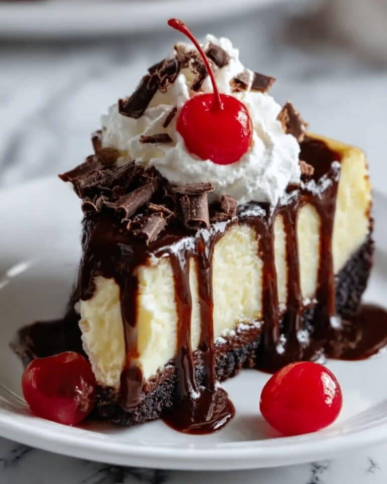 Hot Fudge Sundae Brownie Cheesecake Recipe
