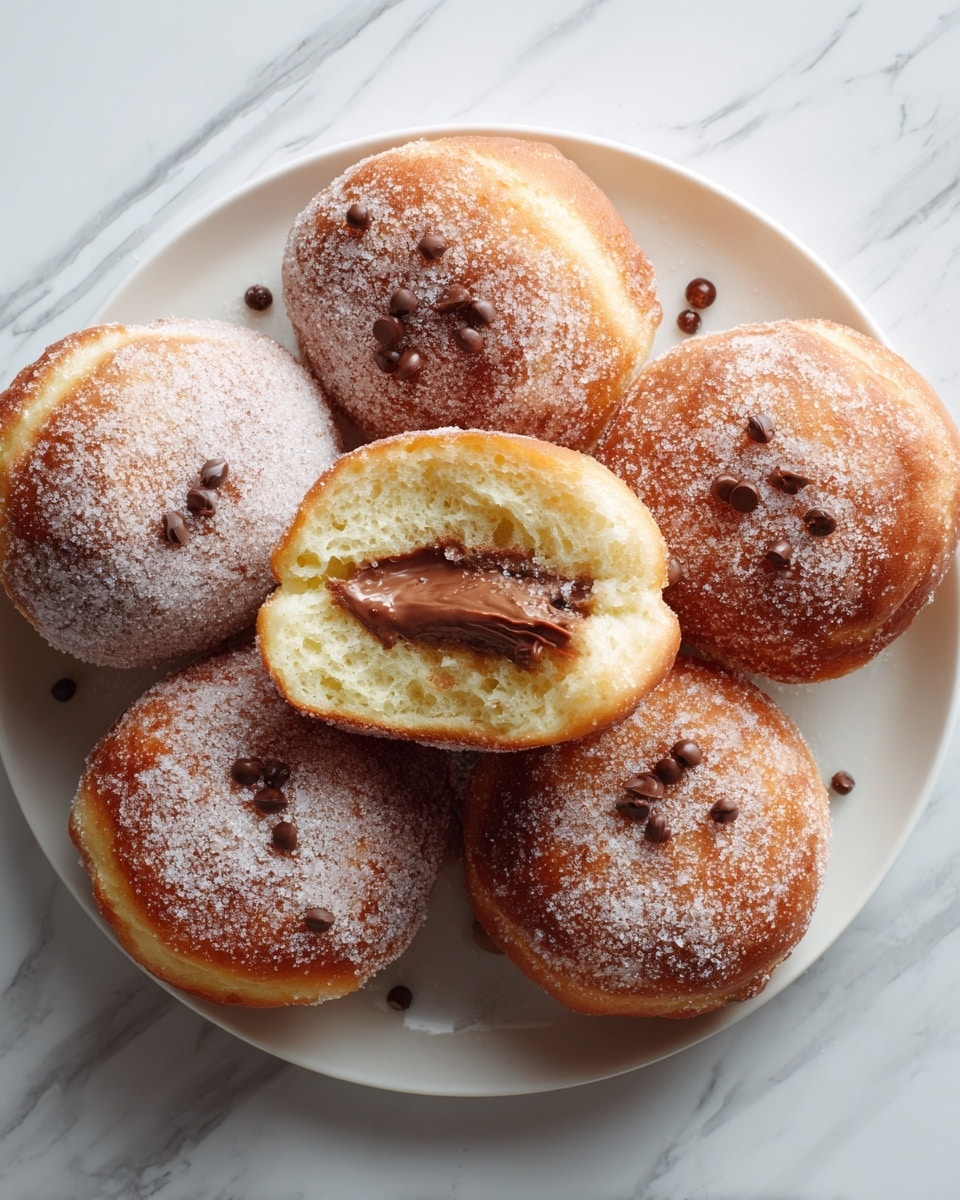 Nutella Stuffed Donuts Recipe - Recipe Image
