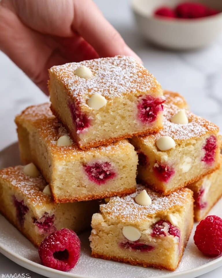 White Chocolate Raspberry Blondies Recipe