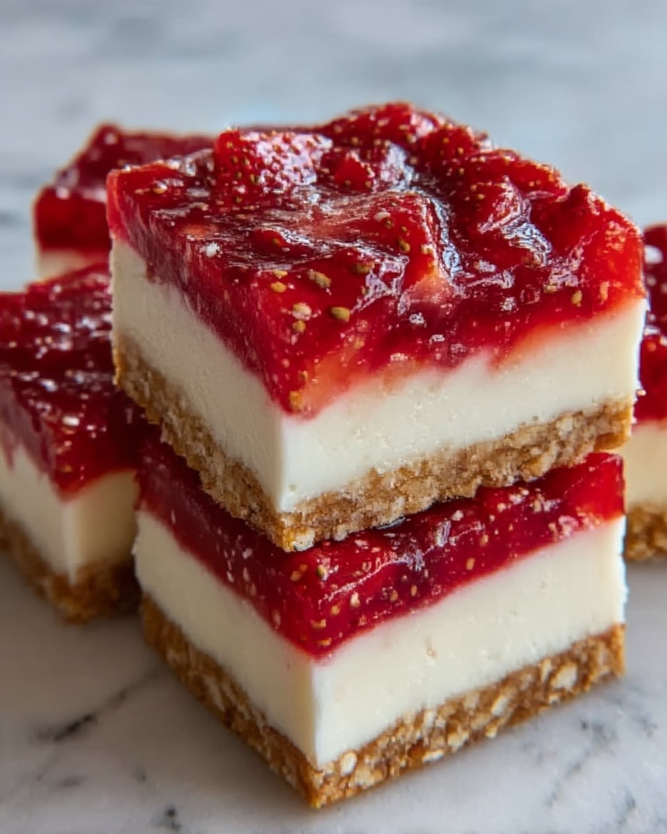 Classic Strawberry Pretzel Salad Bars Recipe