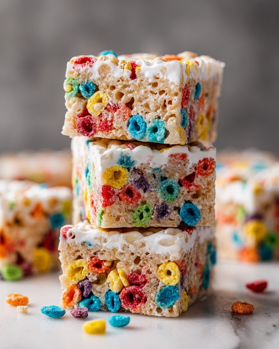 Fruity Pebbles Rice Krispies Treats Recipe - Recipe Image