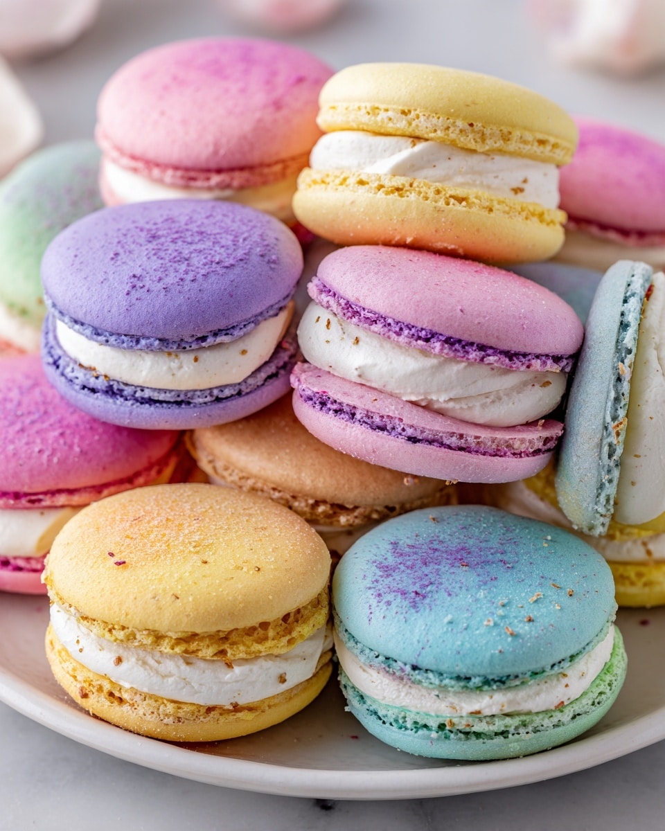 Pastel Sugar Cookie Sandwiches with Creamy Vanilla Filling Recipe - Recipe Image
