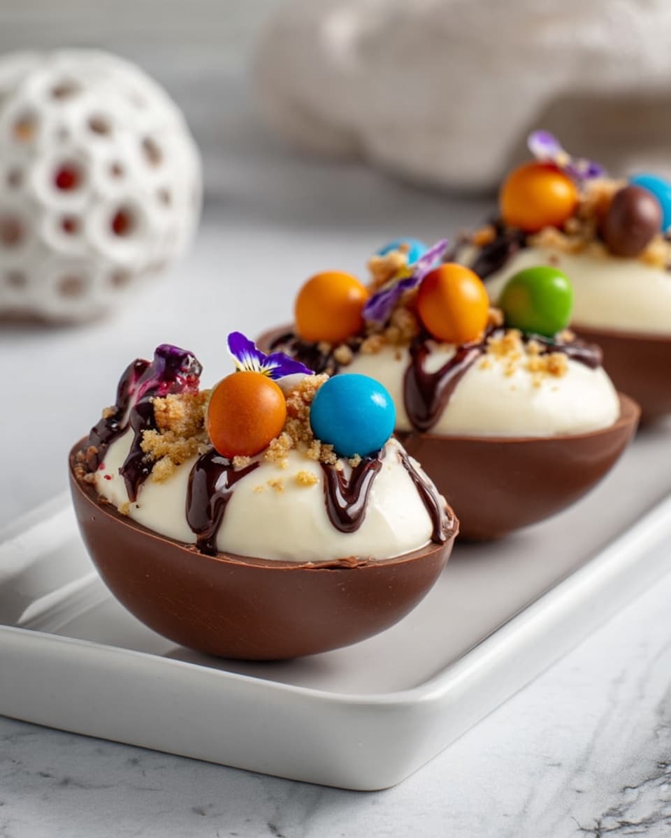 No-Bake Easter Egg Cheesecakes Recipe - Recipe Image