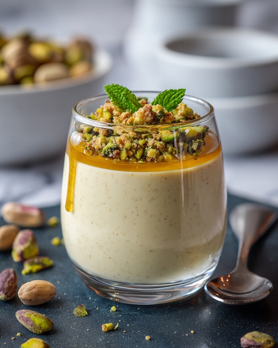 Sea Salt & Olive Oil Parfait with Pistachio Crunch Delight Recipe - Recipe Image