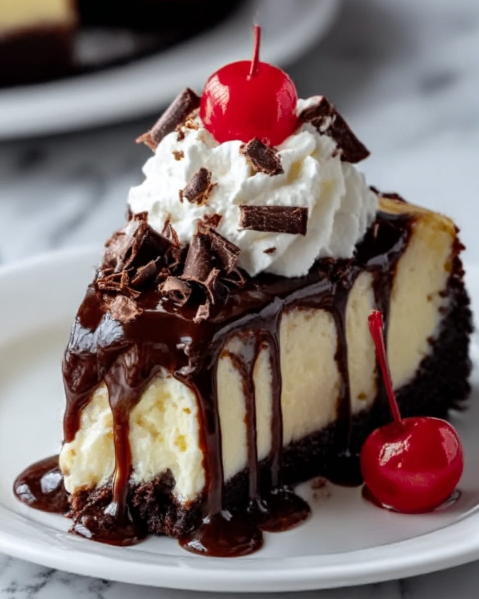 Hot Fudge Sundae Brownie Cheesecake Recipe - Recipe Image