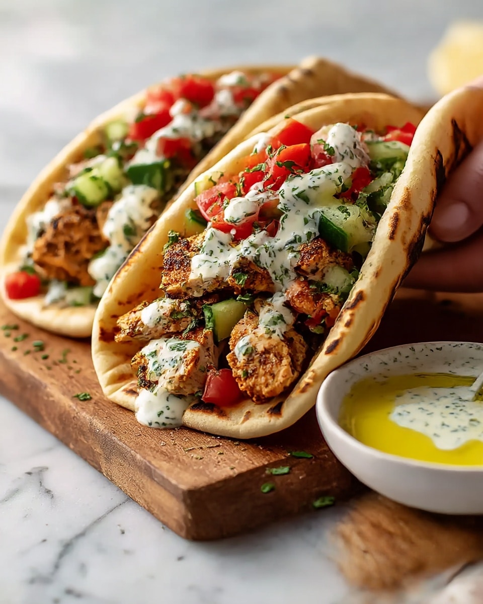 Grilled Mediterranean Chicken Tacos Recipe - Recipe Image